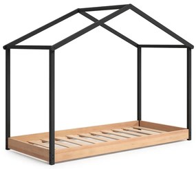 Антрацитно сиво детско легло 90 x 190 cm Arthur - Marckeric