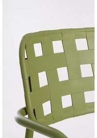 Зелени градински столове в комплект от 4 бр. метални Clover – Bizzotto