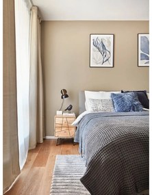 Сиво двойно легло 180x200 cm тапицирано с място за съхранение с включена подматрачна рамка Mattis – Meise Möbel