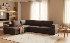 Ъгъл диван Carla-Right-260φ 200β-Ash