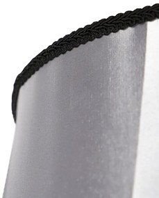 Абажур от коприна черен с сив 45 см - Granny