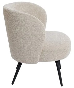 Кремав фотьойл от плат букле Dieyda - Light &amp; Living