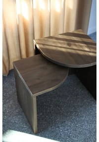 Тъмнокафяви масички за кафе в комплект 2 бр. от масивен бор Combine – Karup Design