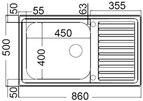 Мивка Apell Venezia 8110-Текстурирана