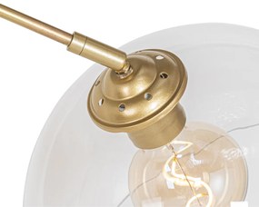 Модерна аркова лампа месинг с прозрачно стъкло - Arc