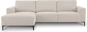 Бежов шенилов ъглов диван (ляв ъгъл) Fabian – Scandic