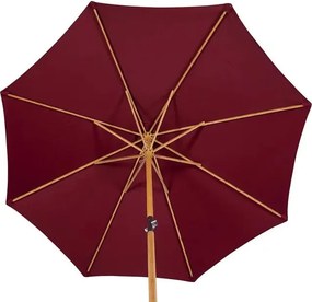 Градински прав чадър Hesperide Tinaei, Бамбуков прът, Olefin, 3 m - Бордо