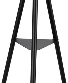 Индустриална подова лампа триножник стомана черна - Bliss Vefa