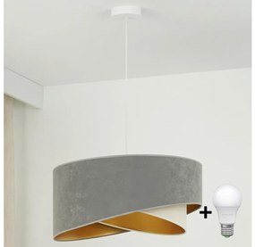 Brilagi - LED Пендел LYRA 1xE27/15W/230V сив/кремав/златист