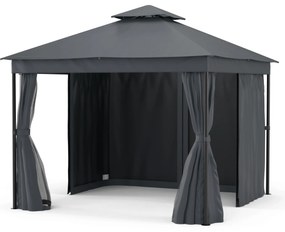 Blumfeldt Беседка Mondo Dual 3x3 с двоен покрив и мрежа против насекоми