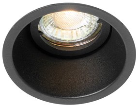 Комплект от 6 модерни вградени спота черни, въртящи се и накланящи се - Alloy