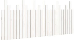 824814 vidaXL Стенна табла за спалня, бяла, 185x3x80 см, борово дърво масив