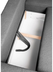 Сив разтегателен ъглов диван от букле (десен ъгъл) Quinoa – Bonami Selection