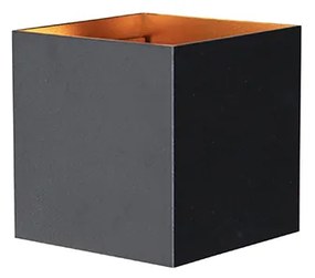 Външна стенна лампа черна със злато с LED 2-светлина IP54 - Edwin