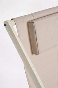 Бежов градински шезлонг метален Taylor – Bizzotto