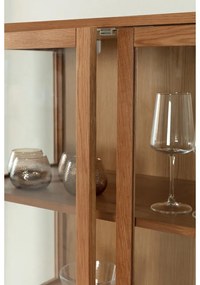 Витрина от декор от дъб в естествен цвят 90x126x40 cm Ceci – MOME