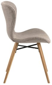 Комплект от 2 бежови трапезни стола Batilda - Actona