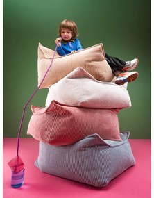 Розов детски пуф от рипсено кадифе Square – Wigiwama