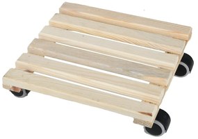 Дървена подвижна подложка за саксии , 29 x 29 cm - Esschert Design