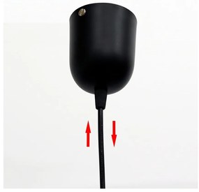 Черна висяща лампа със стъклен абажур ø 10 cm Felis - Candellux Lighting