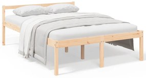 810609 vidaXL Легло за възрастни хора 120x200 см бор масив