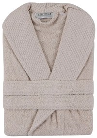 Бежов памучен халат за баня размер M Cappa - Foutastic