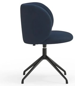 Тъмносин тапициран трапезен стол Mogi – Teulat