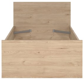 Единично легло от декор от дъб в естествен цвят 90x190 cm Naia – Tvilum