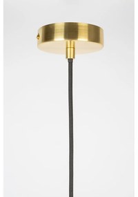 Сива висяща лампа със стъклен абажур 25x25 cm Lauren - White Label