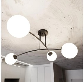 Висящ полилей PREGOS 4xE14/10W/230V черен