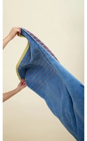 Синя и лилава памучна кърпа Dora, 50 x 100 cm - Hübsch