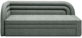 Зелен шенилов разтегателен диван с място за съхранение ляв ъгъл 223 cm Fabillo – ELTAP