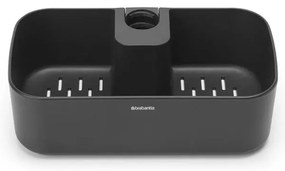 Органайзер за душ Brabantia ReNew 1004186, 7.5х13.3х24.4 см, Дъно с отвори за вода, Устойчивост на корозия, Тъмносив