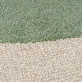 Зелен ръчно изработен вълнен килим 120x170 cm Glow Green &amp; Blue – Flair Rugs