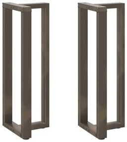 4013103 vidaXL Крака за бар маса, Т-образни, 2 бр., черни, 50x35x(110-111) см, стомана