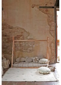 Ръчно изработен памучен детски килим подходящ за пране в цвят каки и кремаво 120x160 cm Hippy Dots Olive – Lorena Canals