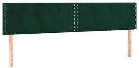 345981 vidaXL Горни табли за легло, 2 бр, зелени, 90x5x78/88 см кадифе