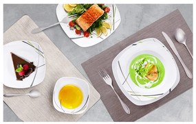 Комплект порцеланови чинии от 18 части Зелен - Orion