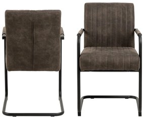 Тъмносиви трапезни столове в комплект от 2 броя Adele - Actona