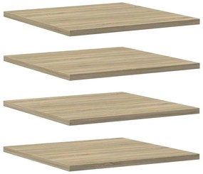 805176 vidaXL Рафтове за етажерка, 4 бр, дъб сонома, 40x40x1,5 см, ПДЧ