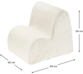 Кремав детски стол от букле Cloud – Wigiwama