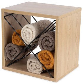 Стелаж за вино от декор от ясен естествен брой бутилки 12 36,5x36x29 cm Macon – Compactor