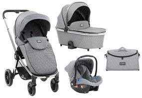 Детска количка 3в1 Vicenza KIKKABOO - Premium Grey
