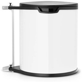 Бяло вградено стоманено кошче за боклук 15 l – Brabantia
