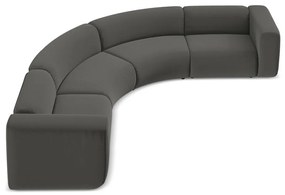 Сив кадифен ъглов диван Ekahi – Makamii