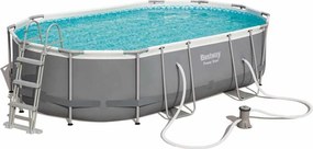 Сглобяем басейн Bestway Power Steel Oval 488 x 305 x 107cm