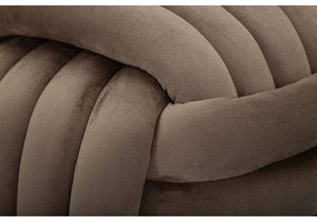 Сиво-кафява кадифена табуретка Softy – Mauro Ferretti