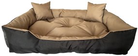 Водоустойчиво удобно легло за кучета с възглавници - кафяво-черно  Šírka: 95 cm | Dĺžka: 115 cm