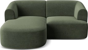 Зелен кадифен ъглов диван (ляв ъгъл) Campi – Cosmopolitan Design