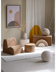 Кафяв детски стол от рипсено кадифе Cloud – Wigiwama